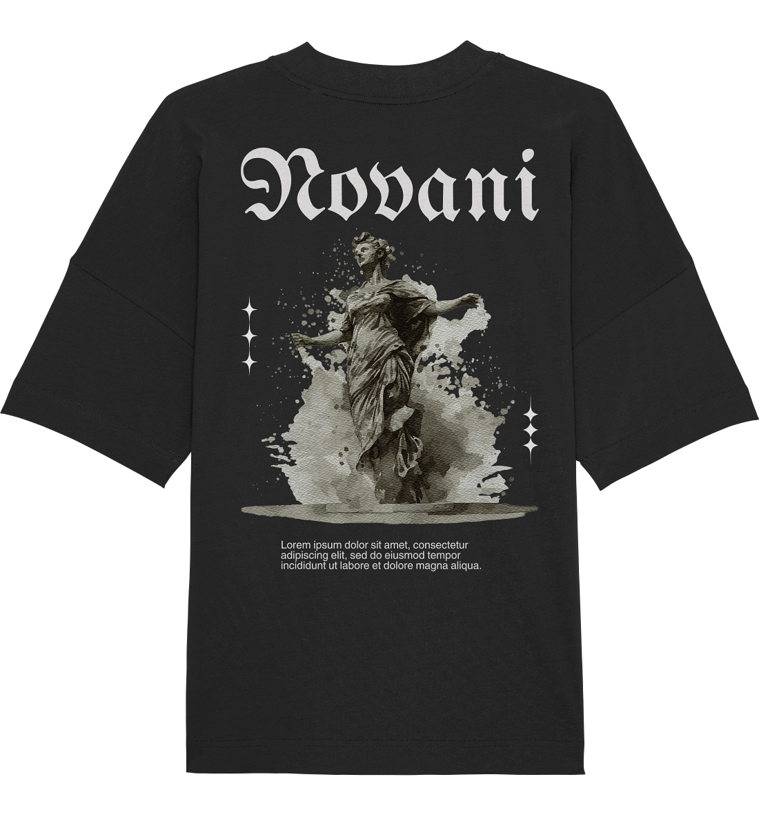 Marble Dreams Black - Organic Oversize Shirt