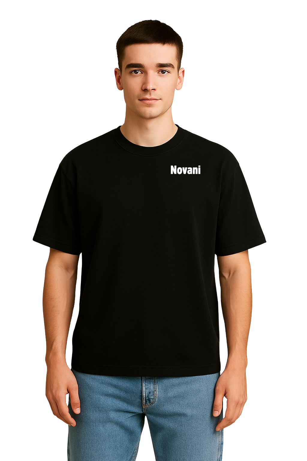 Novani Butterfly Black - Organic Oversize Shirt
