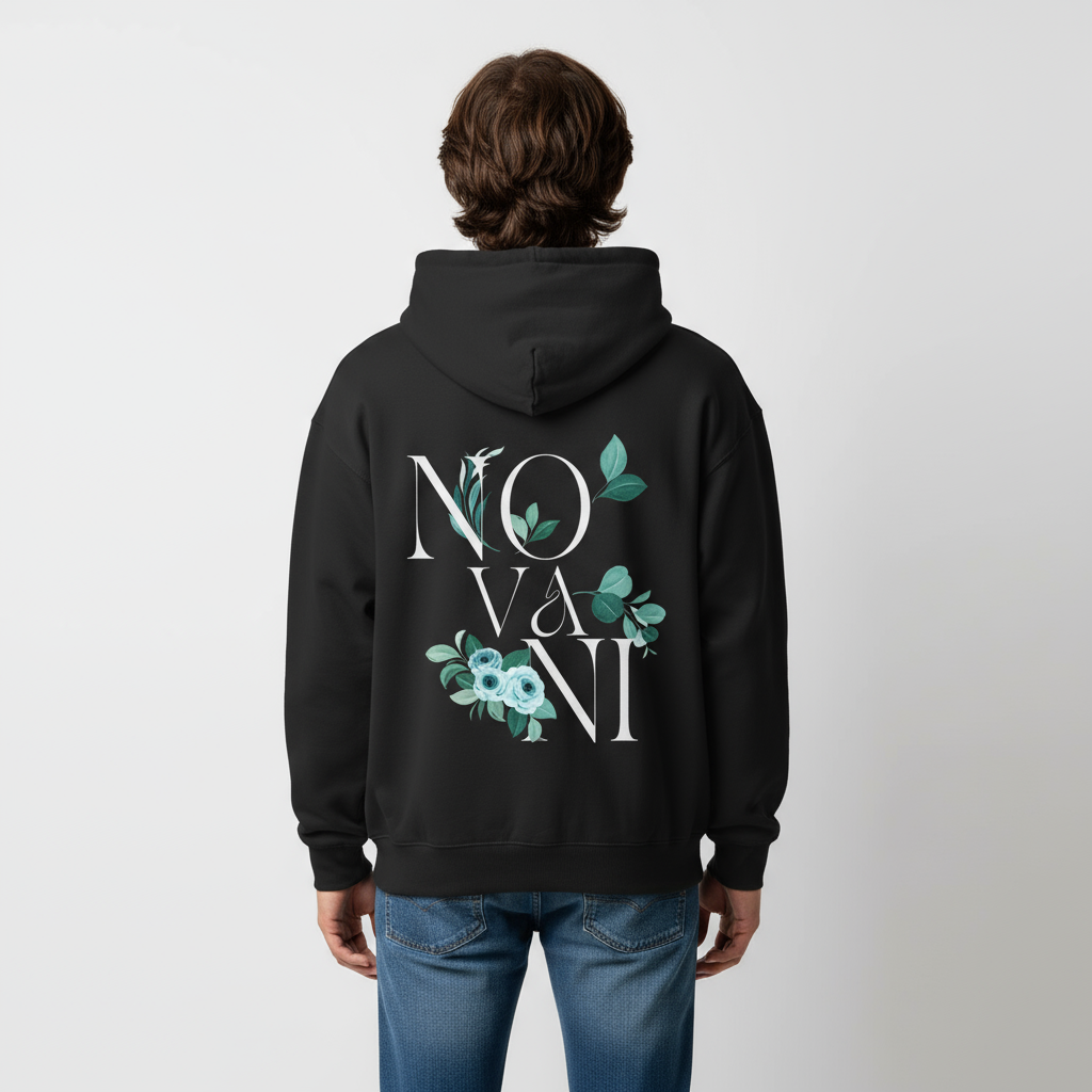 Silent Growth Blue - Organic Oversize Hoodie