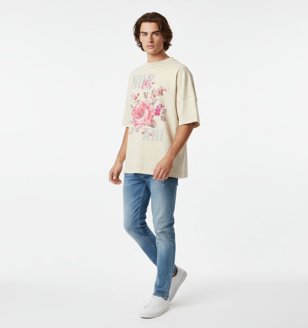 silent growth pink - Organic Oversize Shirt