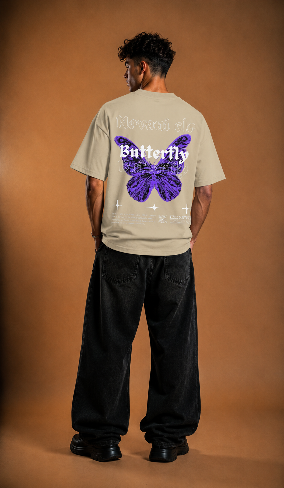 Novani Butterfly - Organic Oversize Shirt